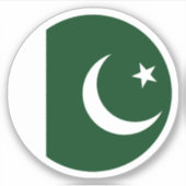 Pakistaanse vlag Ronde Sticker (Voorkant)