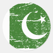  Pakistaanse vlag Ronde Sticker (Voorkant)