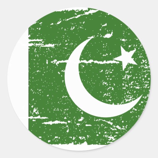 Pakistaanse vlag Ronde Sticker (Voorkant)