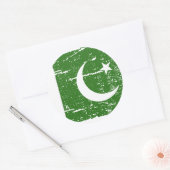 Pakistaanse vlag Ronde Sticker (Envelop)