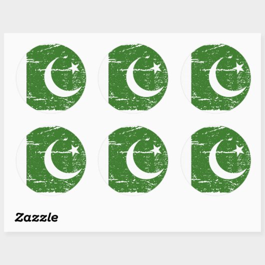  Pakistaanse vlag Ronde Sticker (Vel)