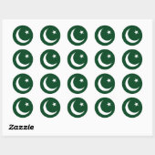 Pakistaanse vlag ronde sticker (Vel)