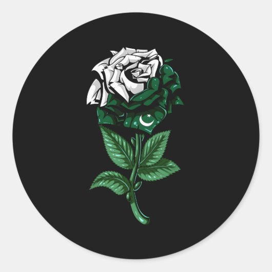 Pakistaanse vlag ronde sticker (Voorkant)