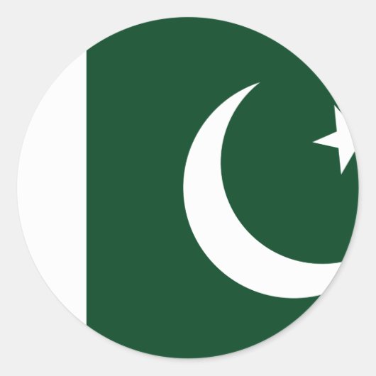 Pakistaanse vlag ronde sticker (Voorkant)