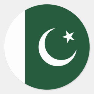 Pakistaanse vlag ronde sticker