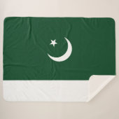 Pakistaanse vlag sherpa deken (Voorkant (horizontaal))