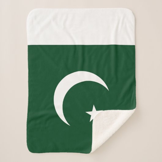 Pakistaanse vlag sherpa deken (Voorkant)