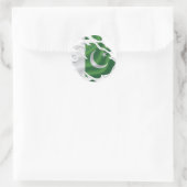 Pakistaanse vlag verscheurd ronde sticker (Tas)