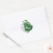 Pakistaanse vlag verscheurd ronde sticker (Envelop)