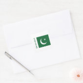 Pakistaanse vlag vierkante sticker (Envelop)