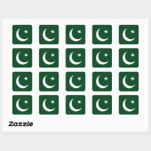 Pakistaanse vlag vierkante sticker (Vel)