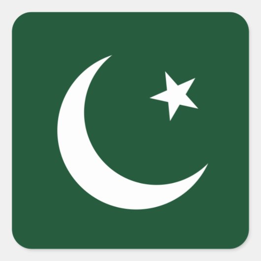 Pakistaanse vlag vierkante sticker (Voorkant)