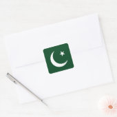 Pakistaanse vlag vierkante sticker (Envelop)