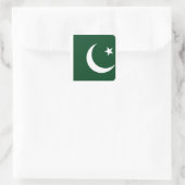 Pakistaanse vlag vierkante sticker (Tas)