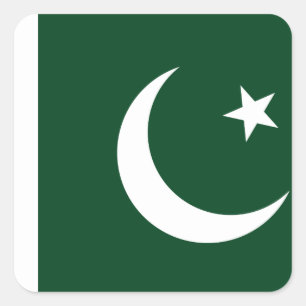 Pakistaanse vlag vierkante sticker