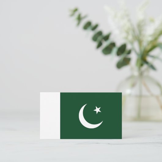 Pakistaanse vlag visitekaartje (Staand voorkant)