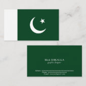 Pakistaanse vlag visitekaartje (Voorkant / Achterkant)