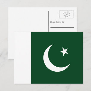 Pakistaanse vlag, vlag van Pakistan Briefkaart