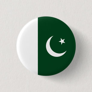 Pakistaanse vlag, vlag van Pakistan Ronde Button 3,2 Cm