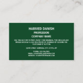 Pakistaanse vlag, vlag van Pakistan Visitekaartje (Achterkant)