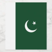 Pakistaanse vlag wijn etiket (Enkel label)