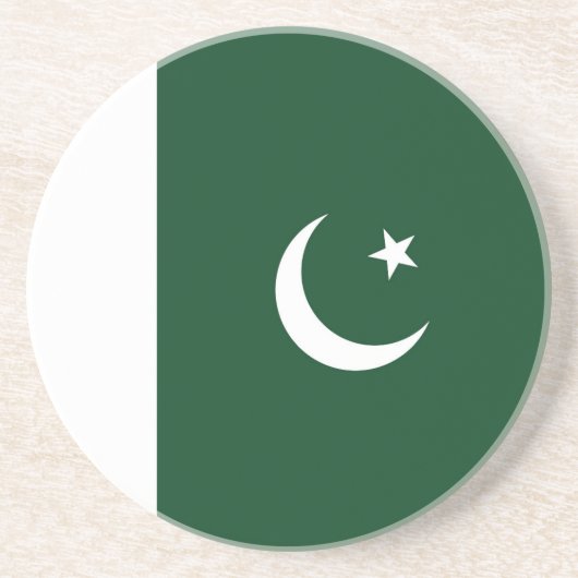 Pakistaanse vlag zandsteen onderzetter (Voorkant)