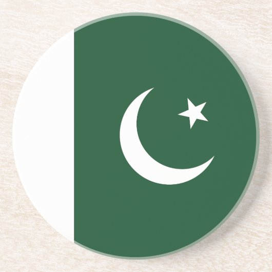 Pakistaanse vlag zandsteen onderzetter (Voorkant)