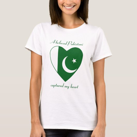 Pakistaanse Vlaggenliefje T-Shirt (Voorkant)