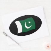 Pakistaanse Vlagsticker Ovale Sticker (Envelop)