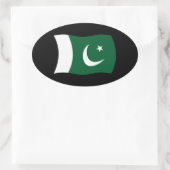 Pakistaanse Vlagsticker Ovale Sticker (Tas)