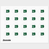 Pakistaanse Vlagsticker Ronde Sticker (Vel)