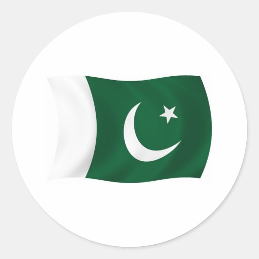 Pakistaanse Vlagsticker Ronde Sticker (Voorkant)