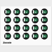 Pakistaanse Vlagsticker Ronde Sticker (Vel)