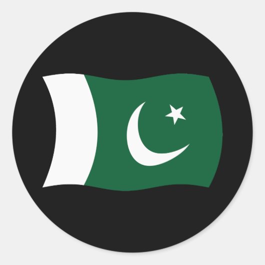 Pakistaanse Vlagsticker Ronde Sticker (Voorkant)