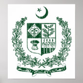 Pakistaanse wapenschild poster (Voorkant)