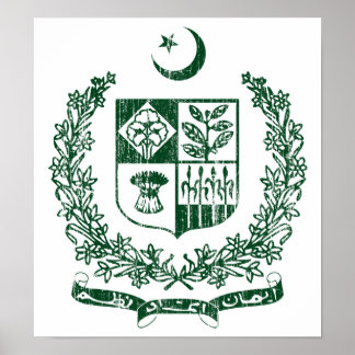 Pakistaanse wapenschild poster