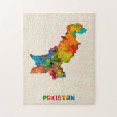 Pakistaanse Waterverf Map Legpuzzel (Verticaal)
