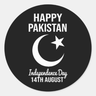 Pakistan 14 augustus Onafhankelijkheidsdag Pakista Ronde Sticker