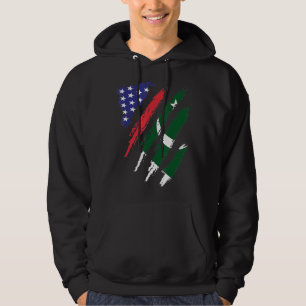 Pakistan American Groot Flag USA Patriot Heritage Hoodie