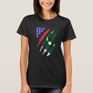 Pakistan Amerikaanse gekweekte vlag USA Patriot-er T-shirt