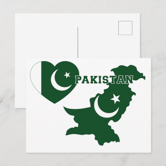 Pakistan Briefkaart (Voorkant / Achterkant)