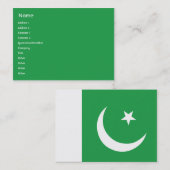 Pakistan - Chubby Visitekaartje (Voorkant / Achterkant)