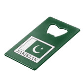 Pakistan Creditkaart Flessenopener (Voorkant Gekanteld)
