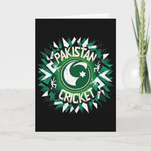Pakistan Cricket Jersey Cricket Flag Of Pakistan 4 Kaart (Voorkant)