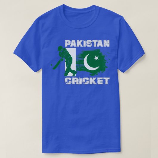 Pakistan Cricket Player Flag Sticker T-shirt (Design voorkant)