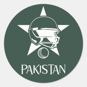 Pakistan Cricket Ronde Sticker