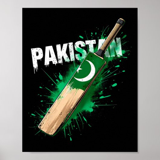 Pakistan Cricket T 1 Poster (Voorkant)