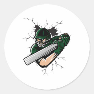 Pakistan Cricket T-shirt Pakistaanse nationale fan Ronde Sticker
