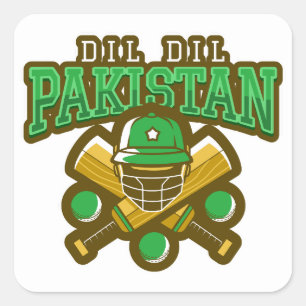 Pakistan Cricket Vierkante Sticker