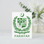 PAKISTAN - embleem/wapen/vlag/symbool Briefkaart (Staand voorkant)